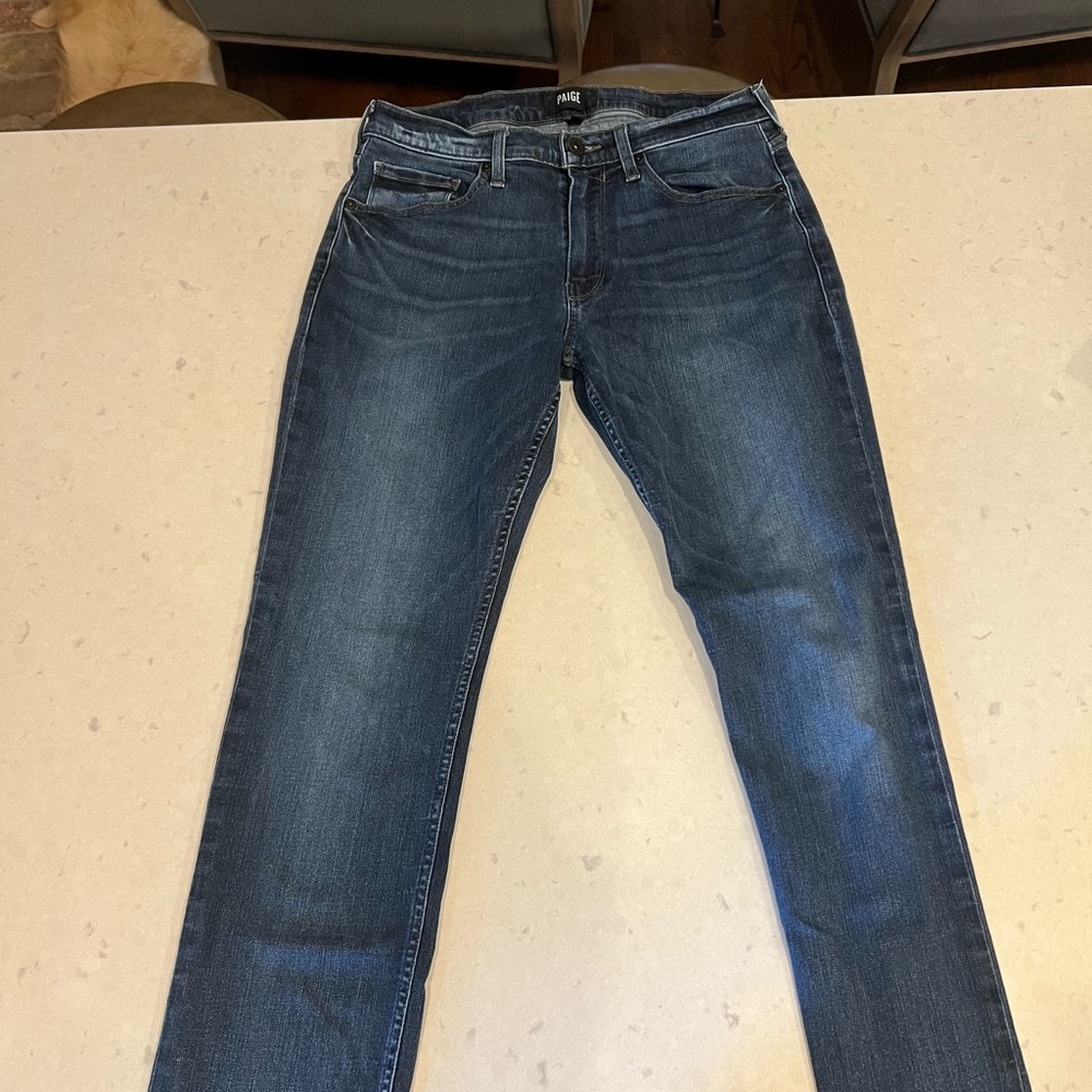 PAIGE Men's Dark Blue Slim Jeans